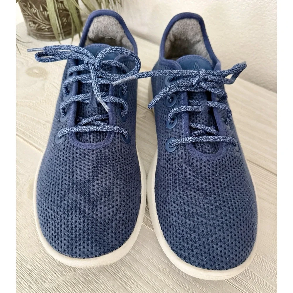 Allbirds Mens Tree Runner Size 10 Blue Sneaker Shoes Casual Comfort Eco Friendly